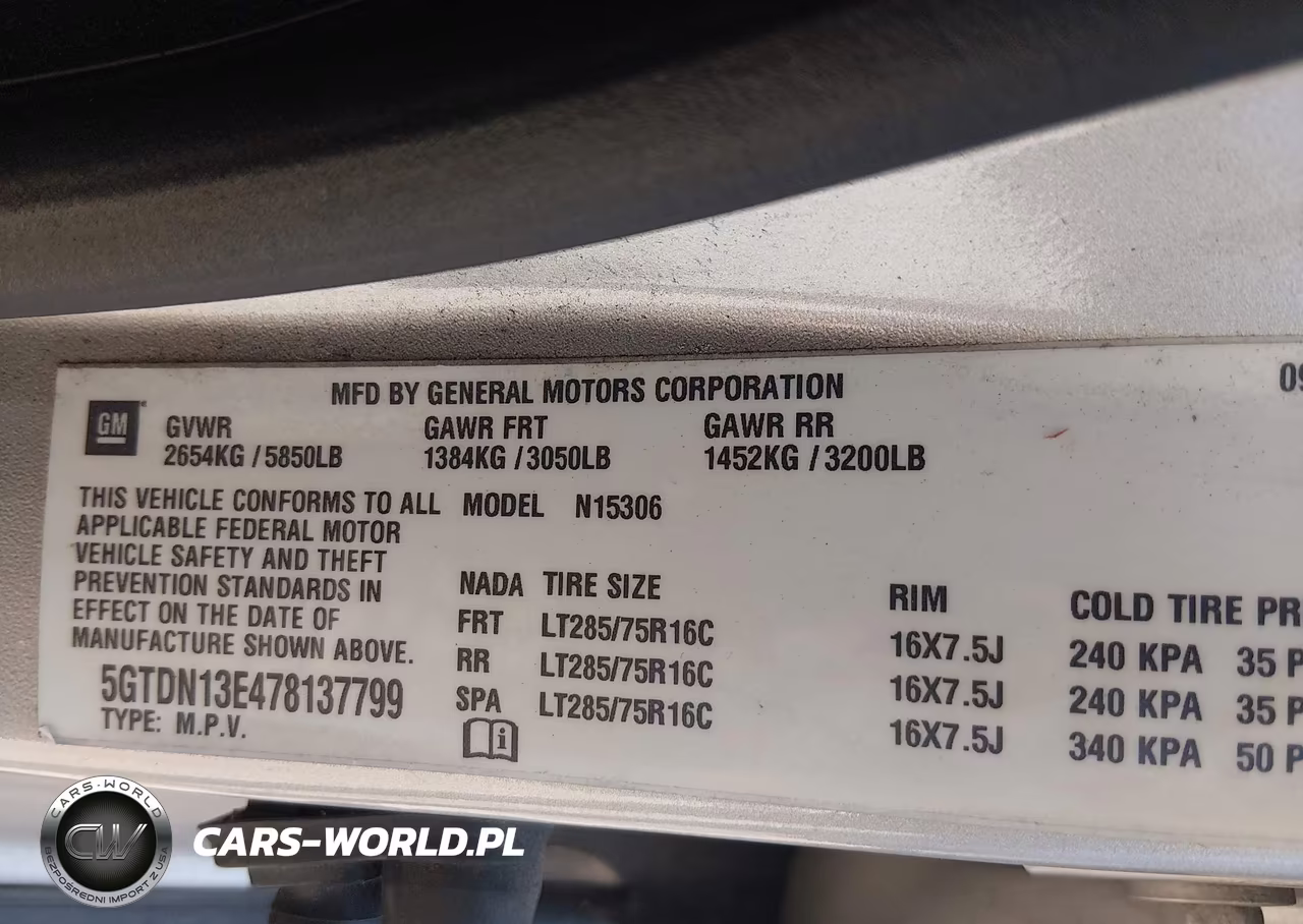 2007 Hummer H3 Suv VIN:5GTDN13E478137799 - 9