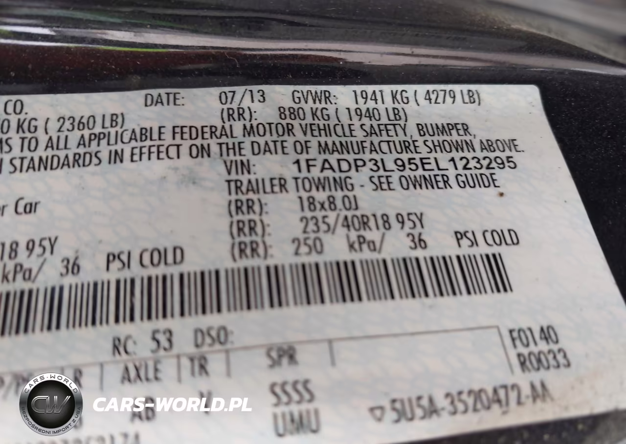 2014 Ford Focus St VIN:1FADP3L95EL123295 - 9