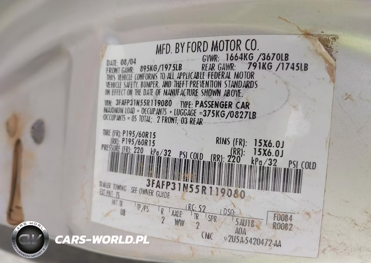 2005 Ford Focus Zx3 VIN:3FAFP31N55R119080 - 9