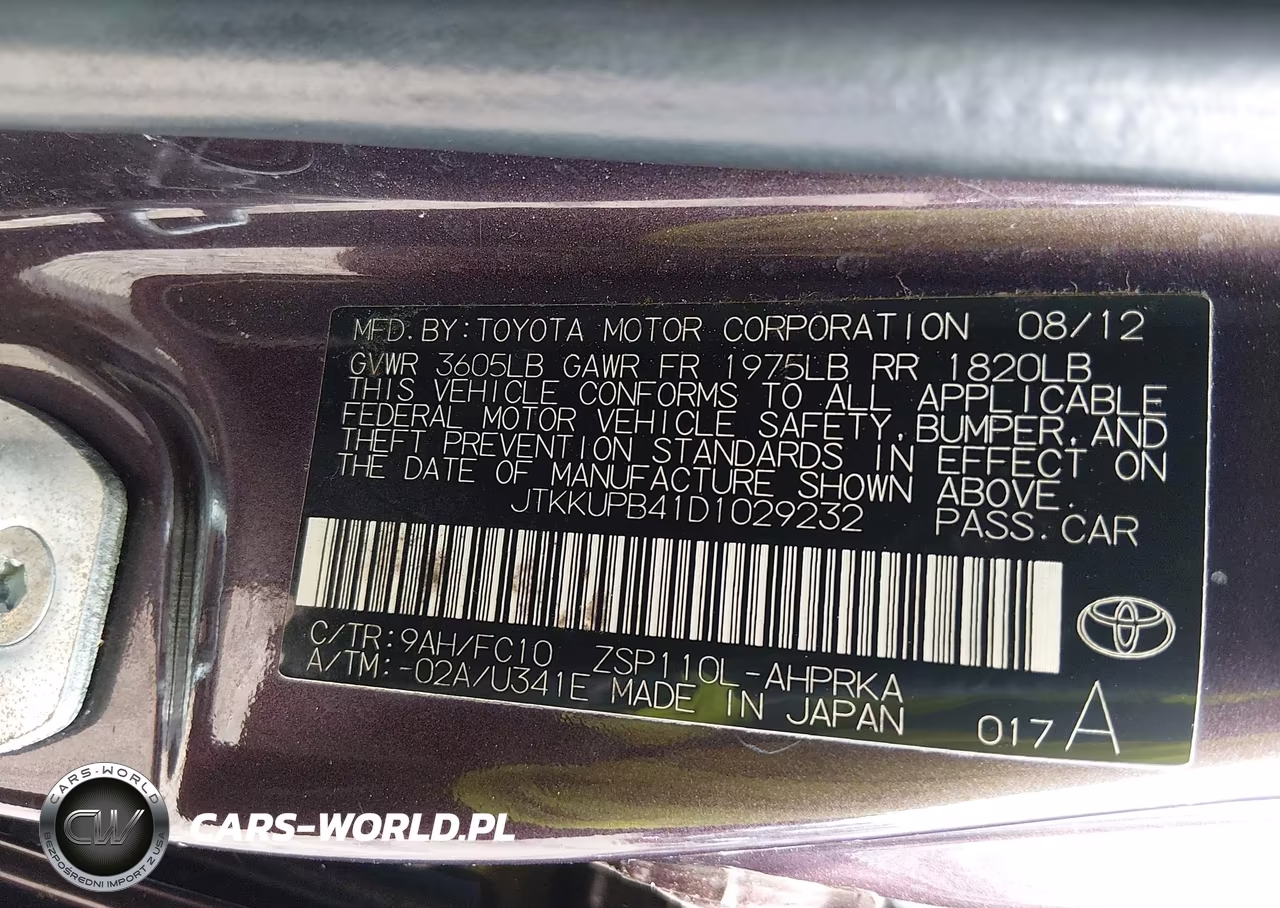 2013 Scion Xd VIN:JTKKUPB41D1029232 - 9