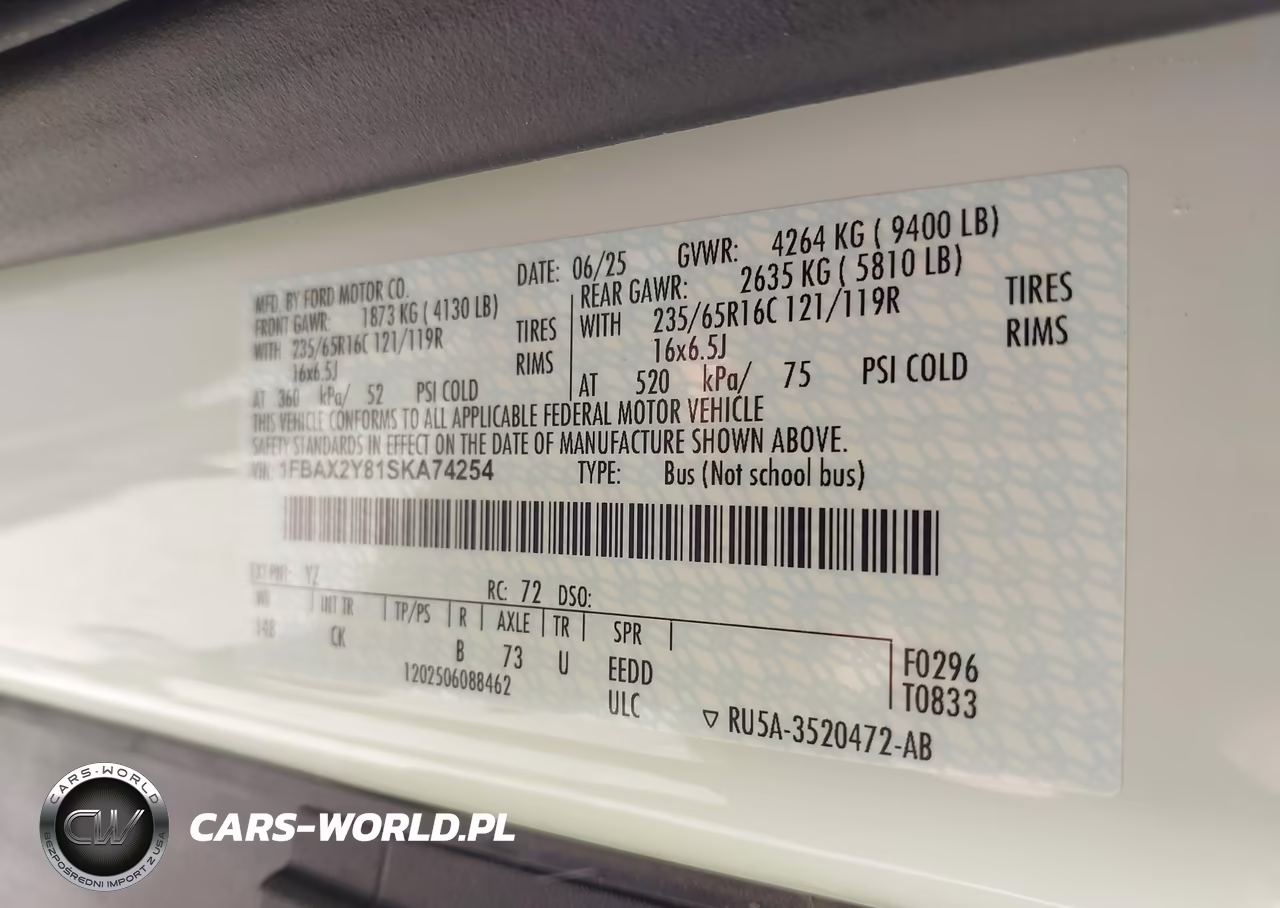 2025 Ford Transit-350 Passenger Van Xl-Xlt VIN:1FBAX2Y81SKA74254 - 9