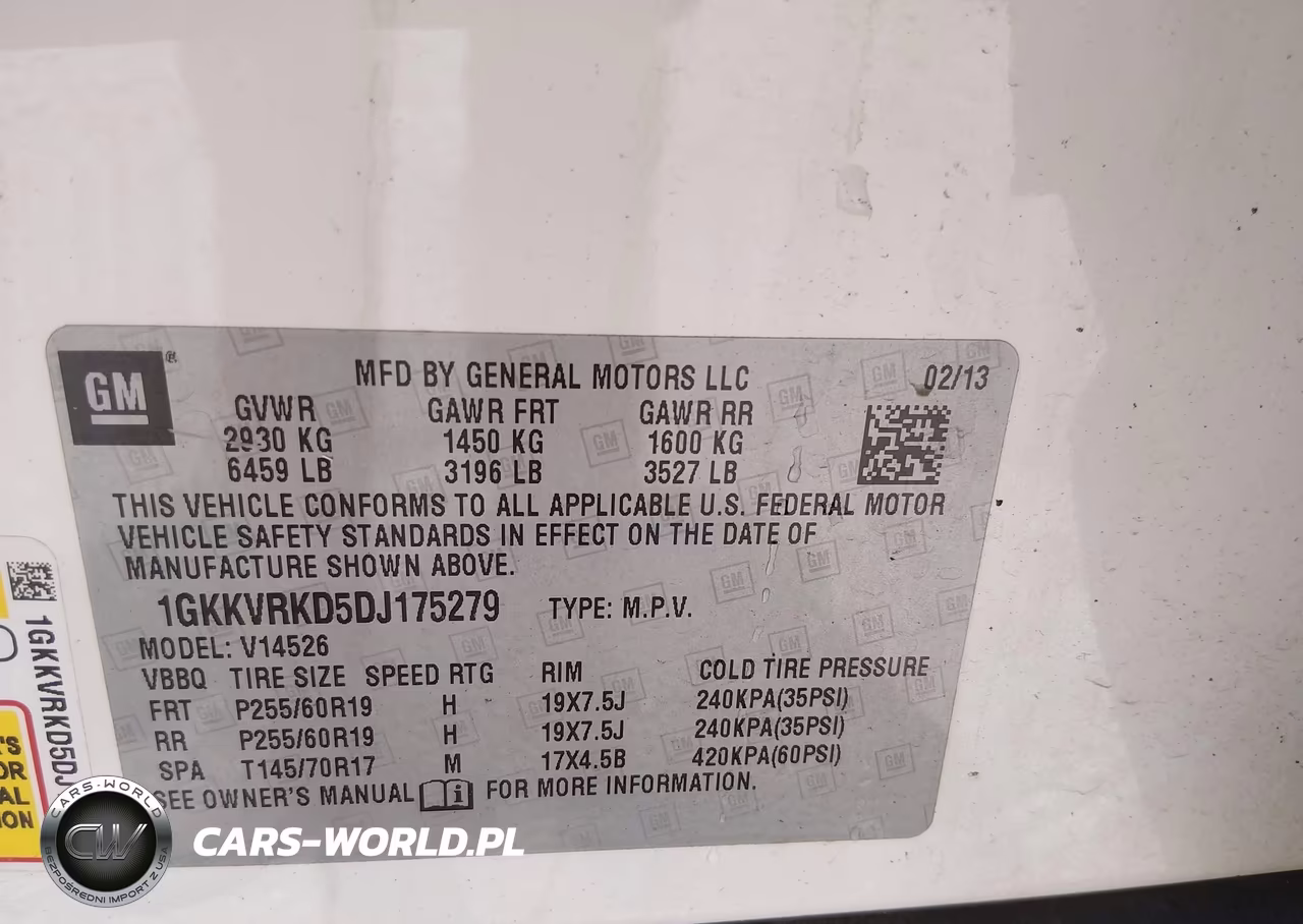 2013 GMC Acadia Slt-1 VIN:1GKKVRKD5DJ175279 - 9