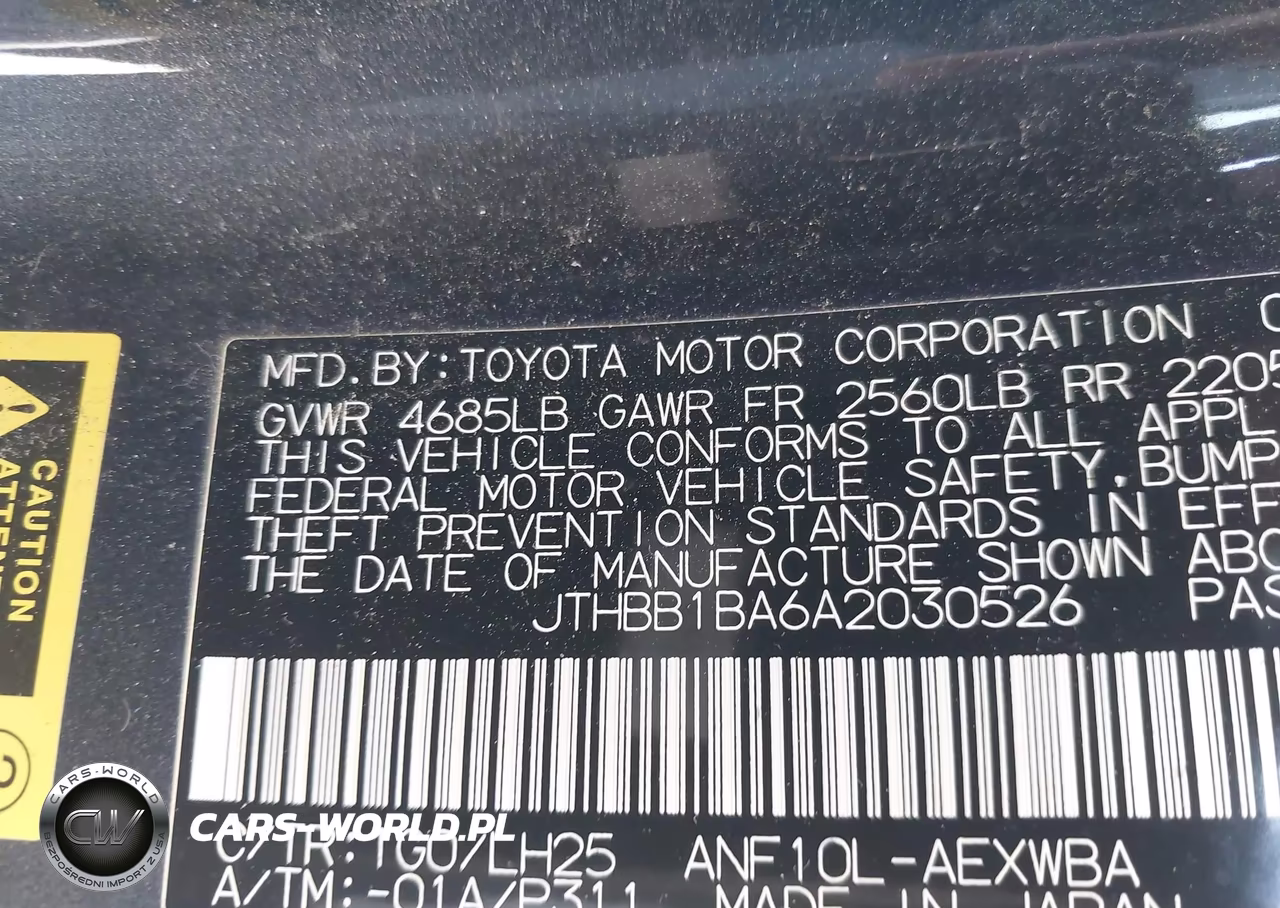 2010 Lexus Hs 250H Premium VIN:JTHBB1BA6A2030526 - 9