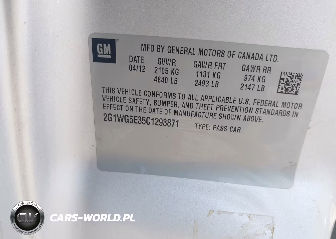2012 Chevrolet Impala Lt VIN:2G1WG5E35C1293871 - 9