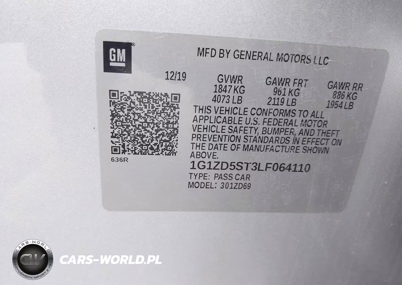 2020 Chevrolet Malibu Fwd Lt VIN:1G1ZD5ST3LF064110 - 9