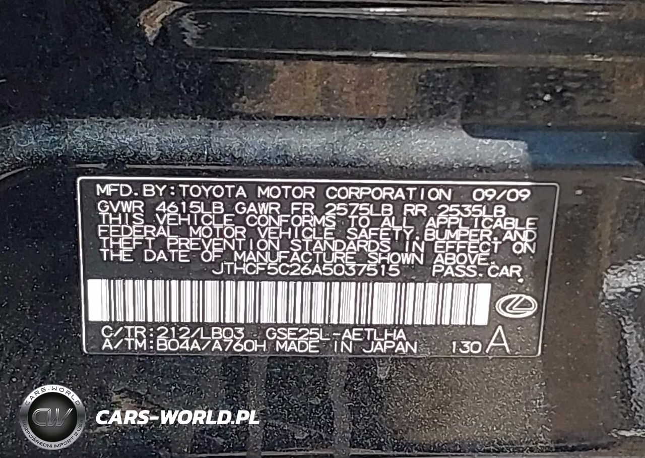 2010 Lexus Is 250 VIN:JTHCF5C26A5037515 - 9