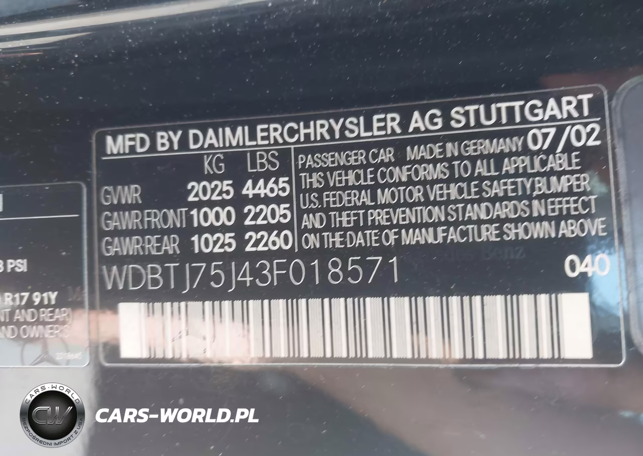 2003 Mercedes-Benz Clk 500 VIN:WDBTJ75J43F018571 - 9