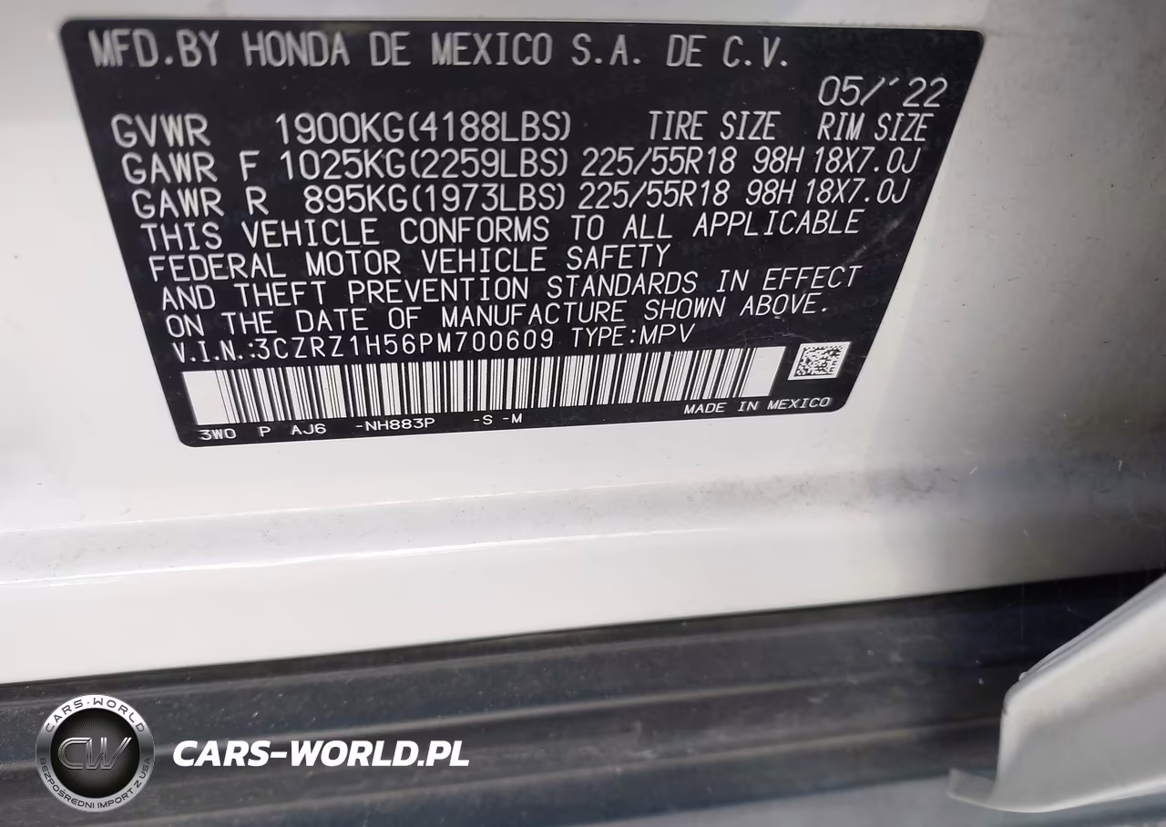 2023 Honda Hr-V 2Wd Sport VIN:3CZRZ1H56PM700609 - 9