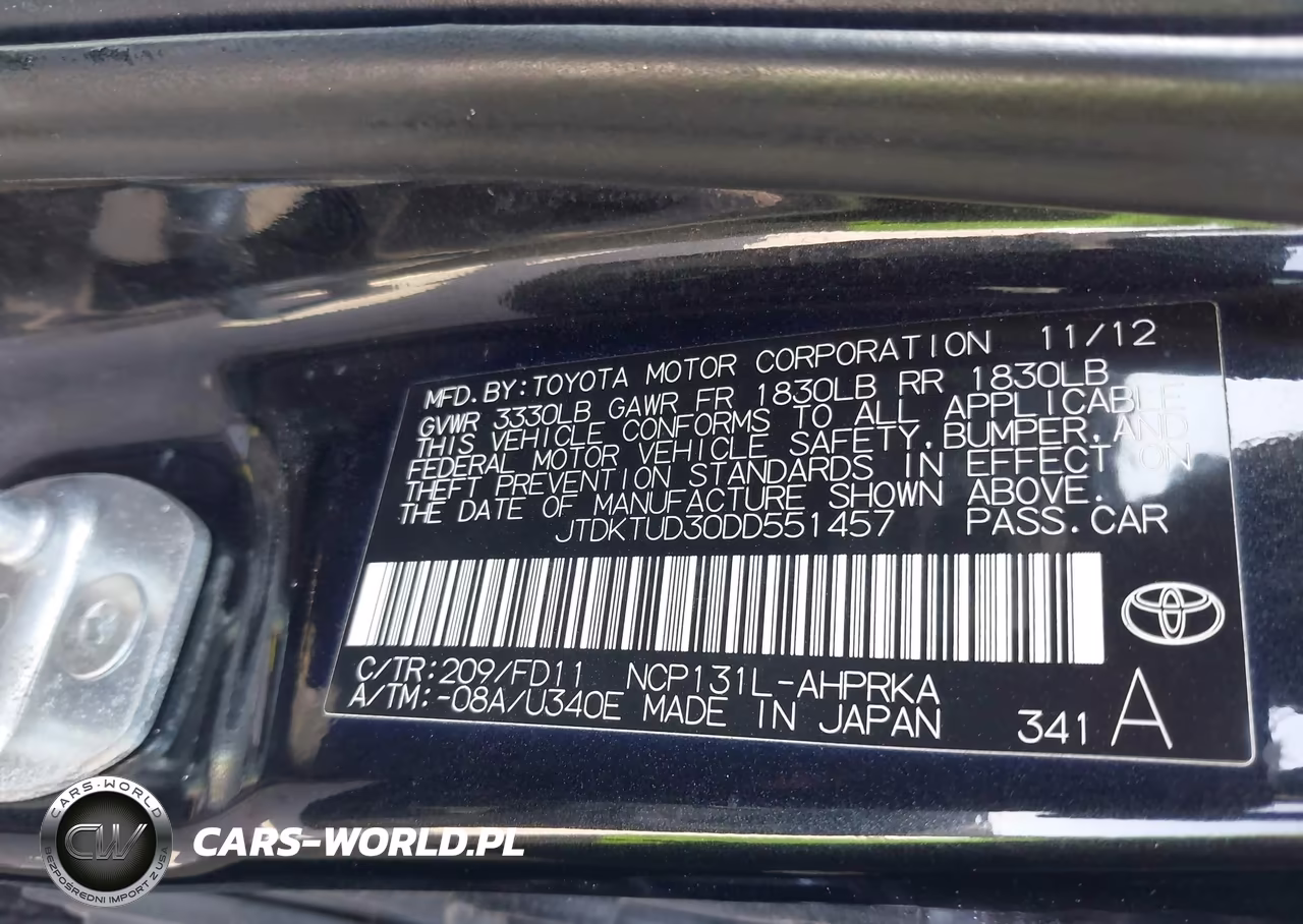 2013 Toyota Yaris Se VIN:JTDKTUD30DD551457 - 9