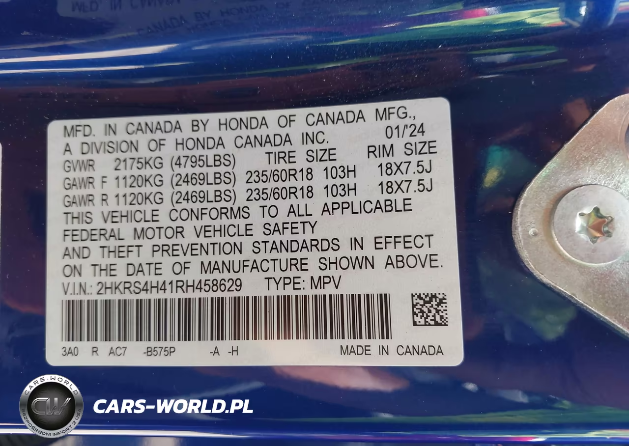 2024 Honda Cr-V Ex Awd VIN:2HKRS4H41RH458629 - 9