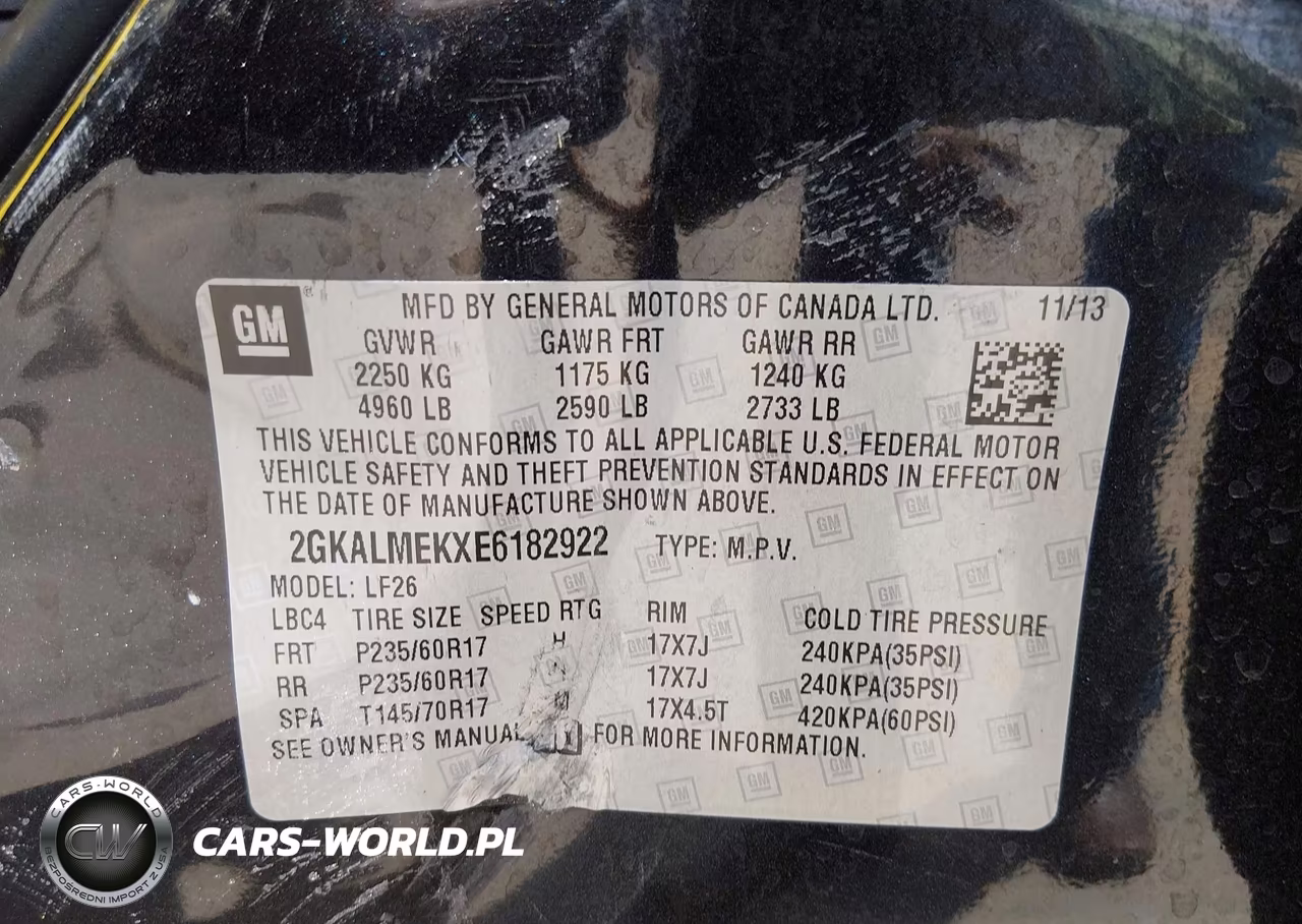2014 GMC Terrain Sle-1 VIN:2GKALMEKXE6182922 - 9