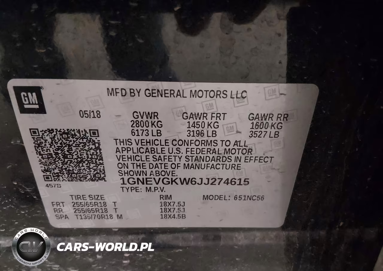 2018 Chevrolet Traverse Lt Cloth VIN:1GNEVGKW6JJ274615 - 9
