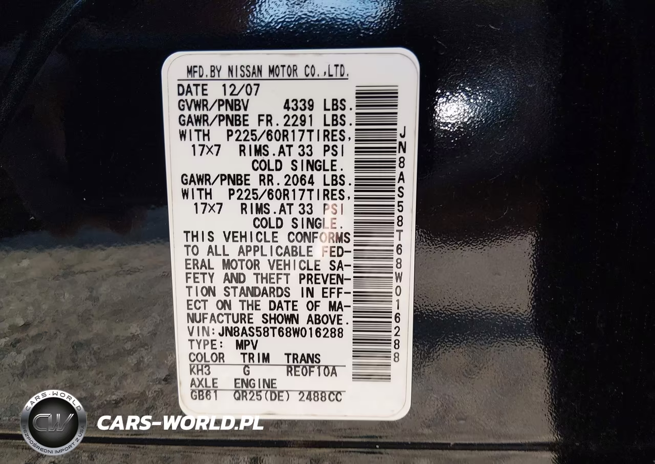 2008 Nissan Rogue Sl VIN:JN8AS58T68W016288 - 9