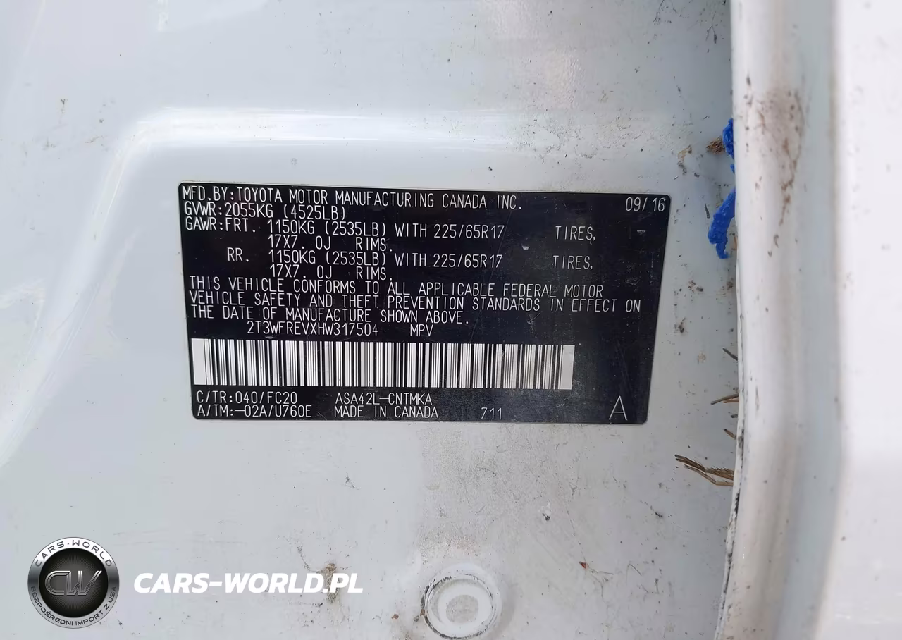 2017 Toyota Rav4 Xle VIN:2T3WFREVXHW317504 - 9