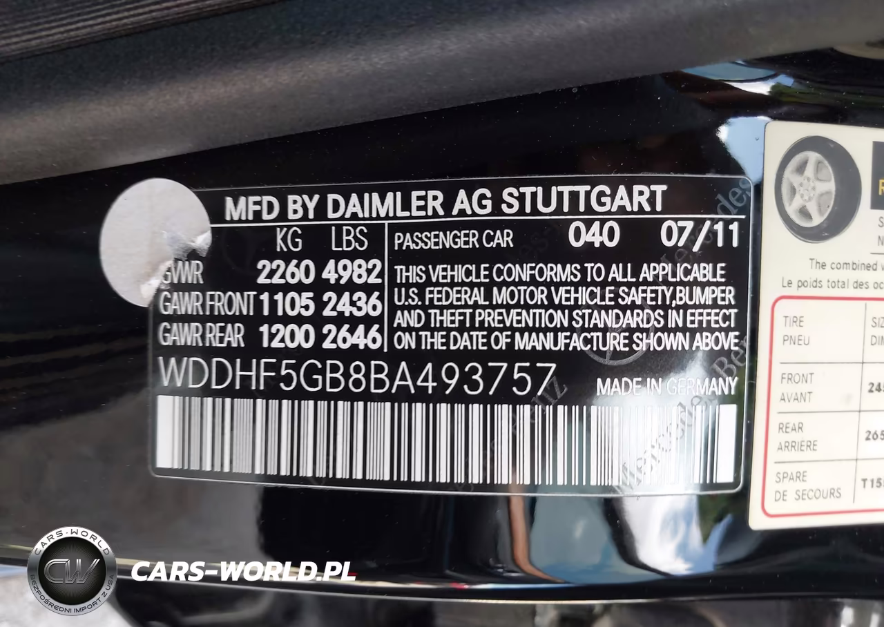 2011 Mercedes-Benz E 350 VIN:WDDHF5GB8BA493757 - 9
