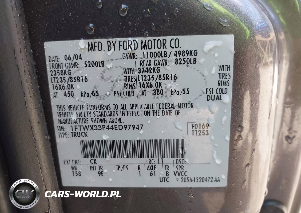 2004 Ford F-350 Lariat-Xl-Xlt VIN:1FTWX33P44ED97947 - 8