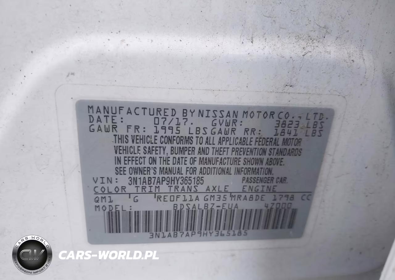 2017 Nissan Sentra S VIN:3N1AB7AP9HY365185 - 9