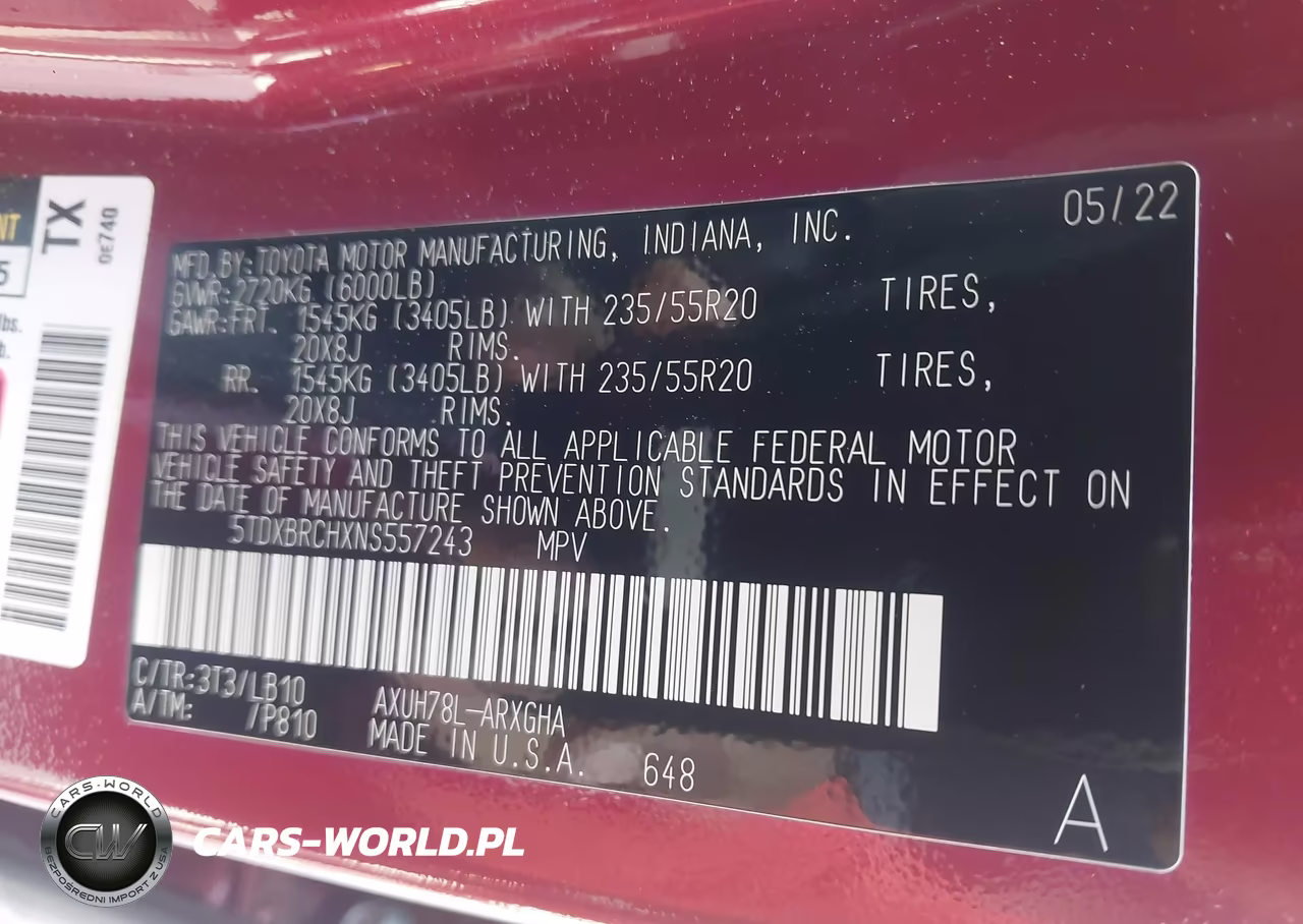2022 Toyota Highlander Hybrid Limited VIN:5TDXBRCHXNS557243 - 9