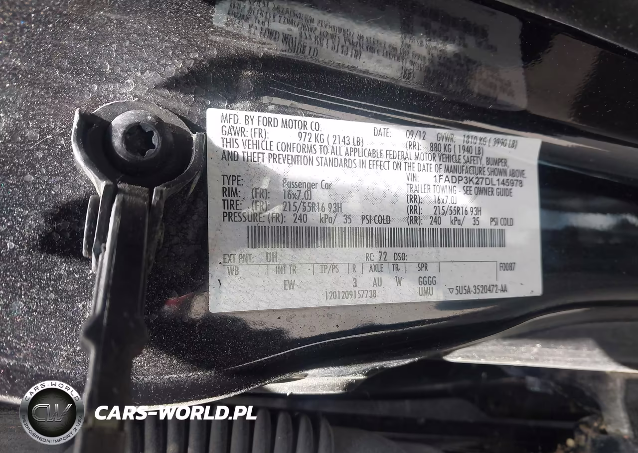 2013 Ford Focus Se VIN:1FADP3K27DL145978 - 9