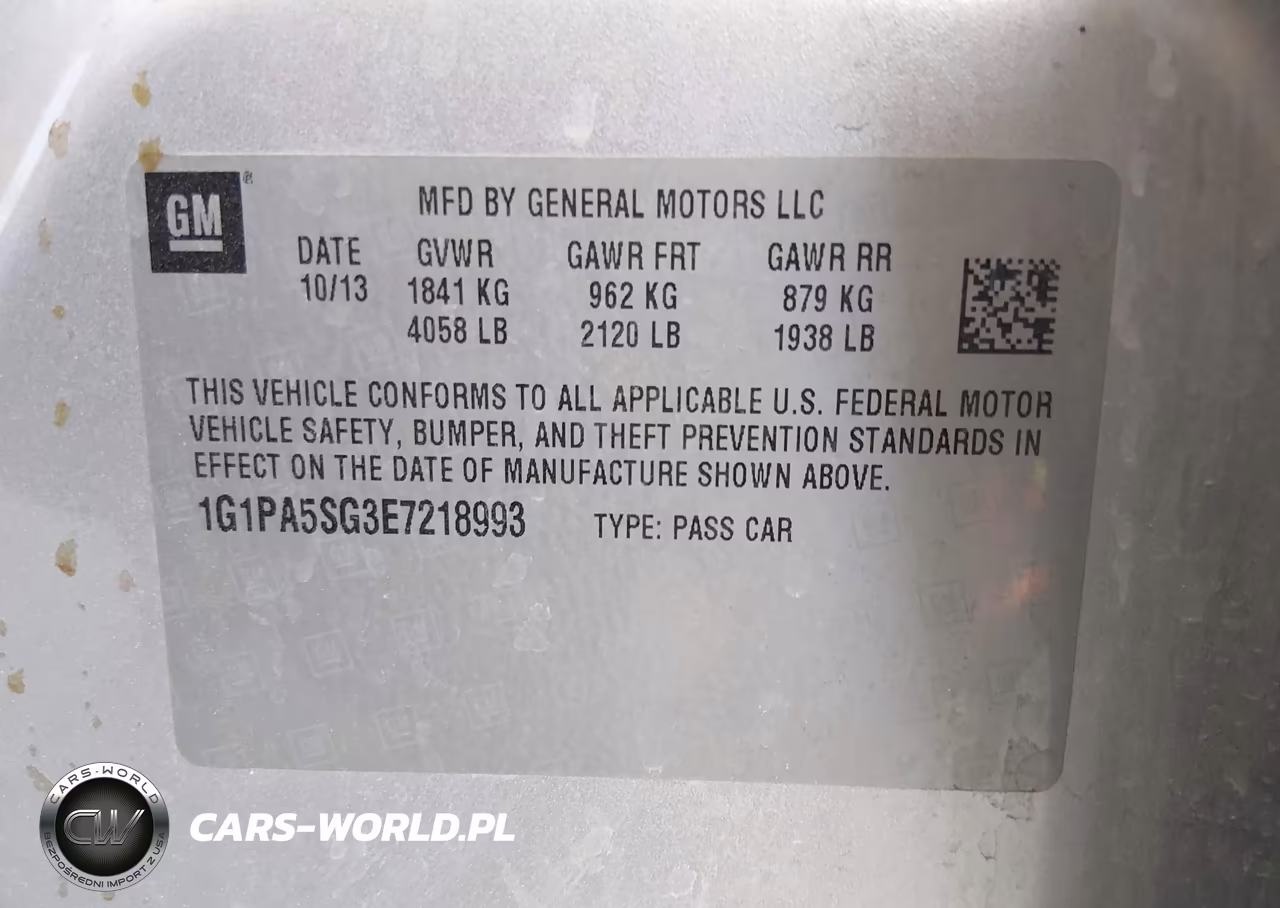 2014 Chevrolet Cruze Ls Auto VIN:1G1PA5SG3E7218993 - 9