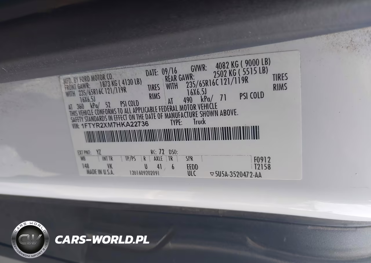2017 Ford Transit-250 VIN:1FTYR2XM7HKA22736 - 9
