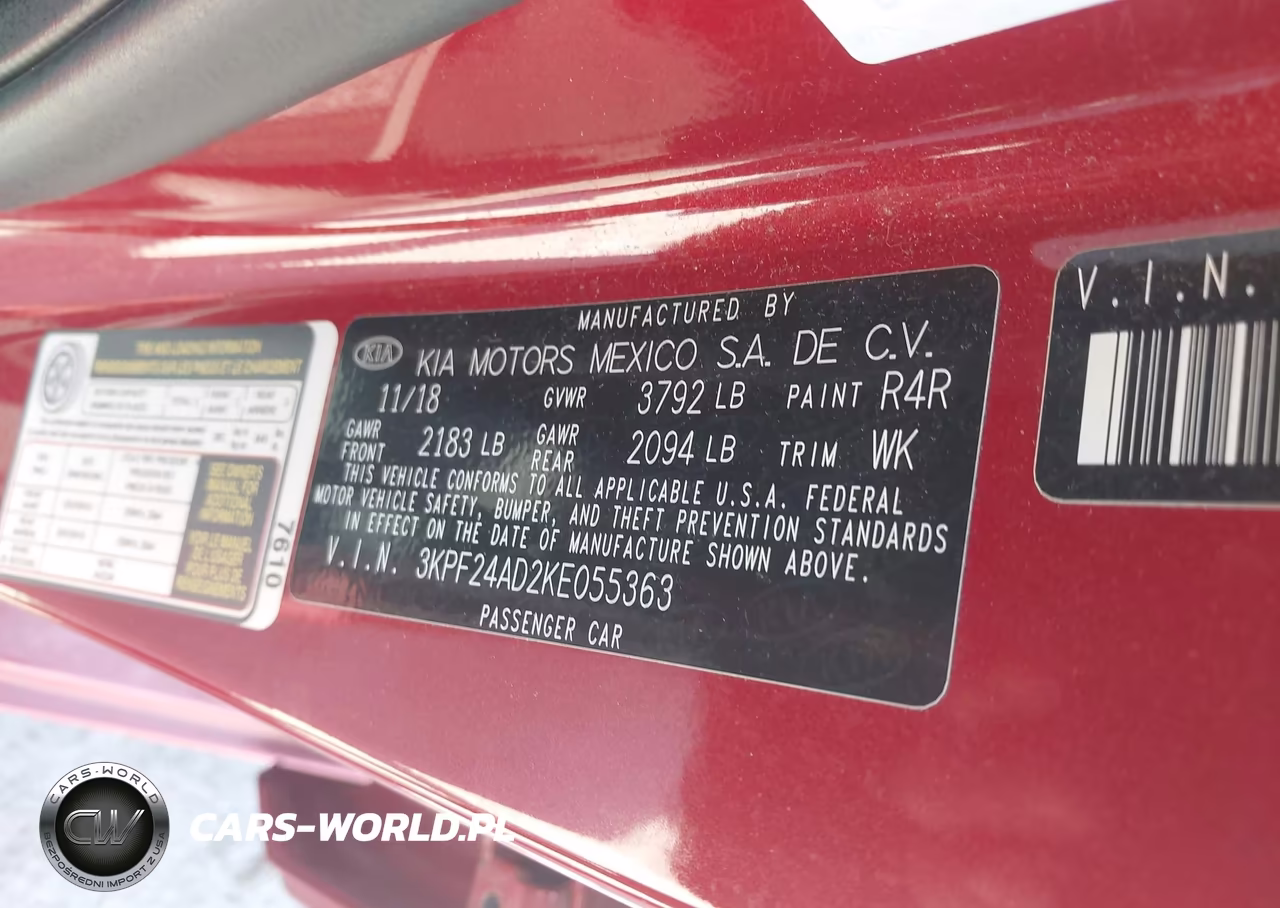 2019 Kia Forte Lxs VIN:3KPF24AD2KE055363 - 9