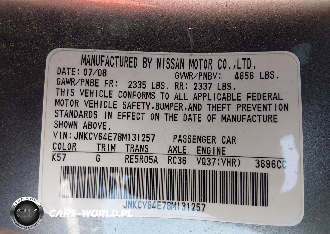 2008 Infiniti G37 Journey VIN:JNKCV64E78M131257 - 9