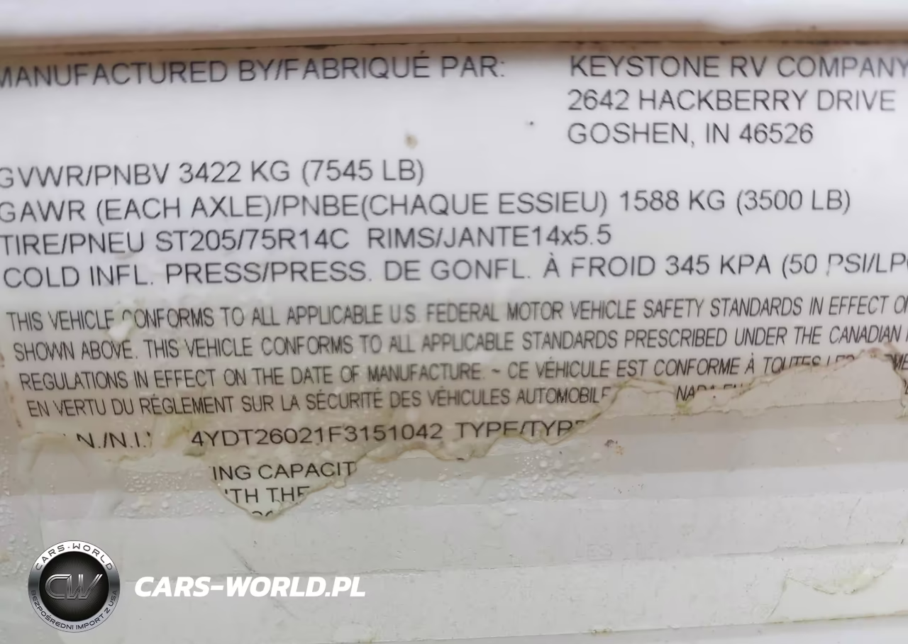 2015 Keystone R 2600Tb VIN:4YDT26021F3151042 - 9