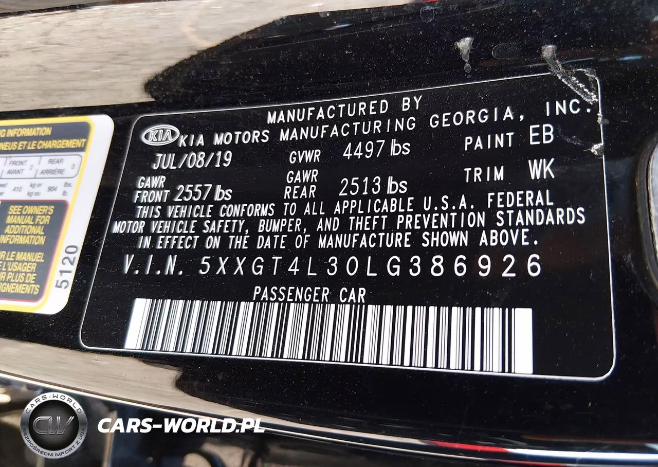 2020 Kia Optima Lx VIN:5XXGT4L30LG386926 - 9