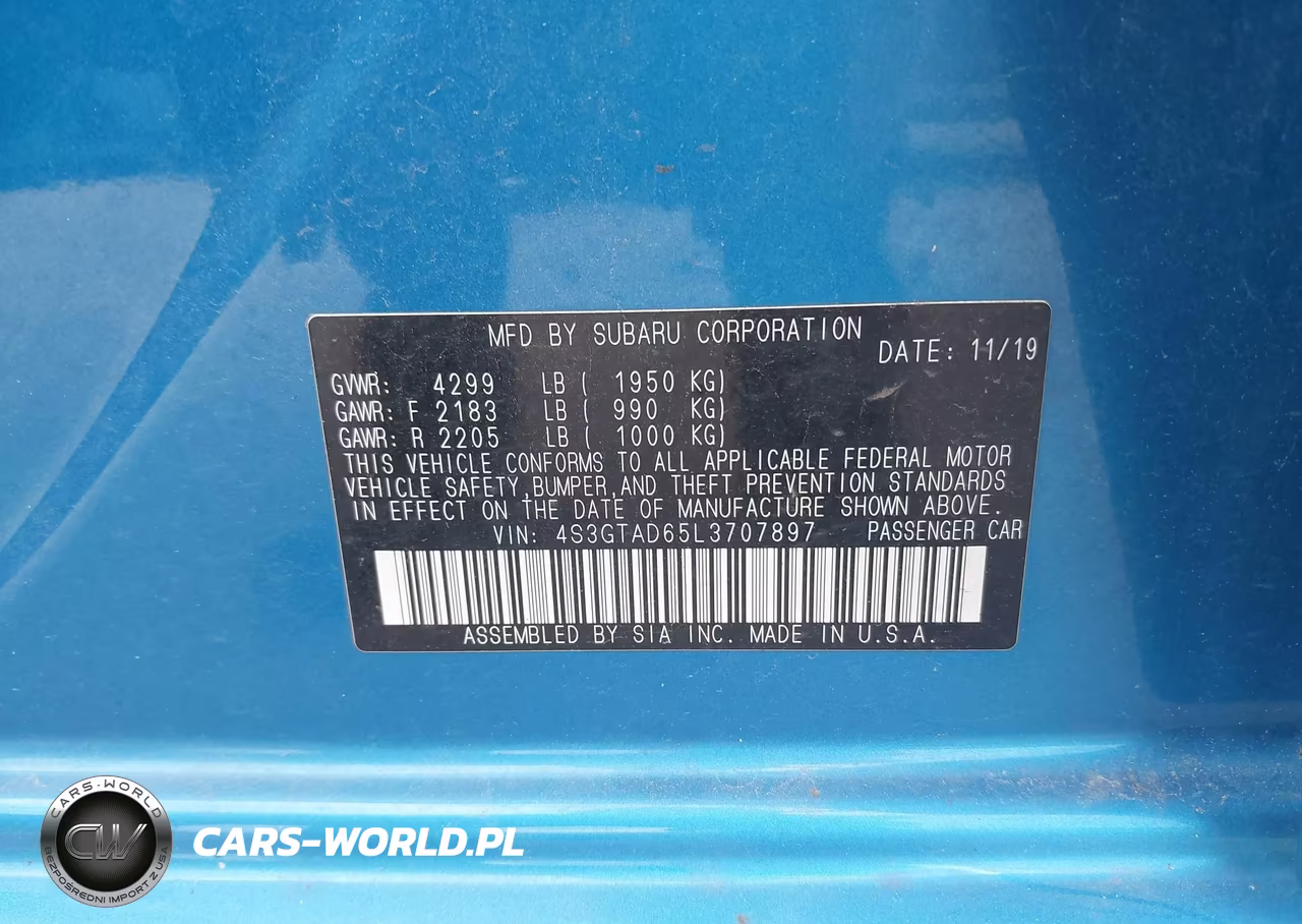 2020 Subaru Impreza Premium 5-Door VIN:4S3GTAD65L3707897 - 9
