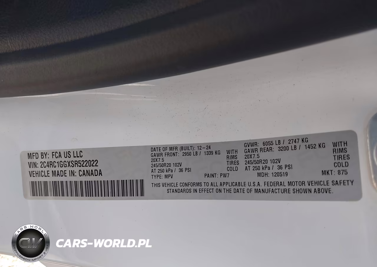 2025 Chrysler Pacifica Limited VIN:2C4RC1GGXSR522022 - 9