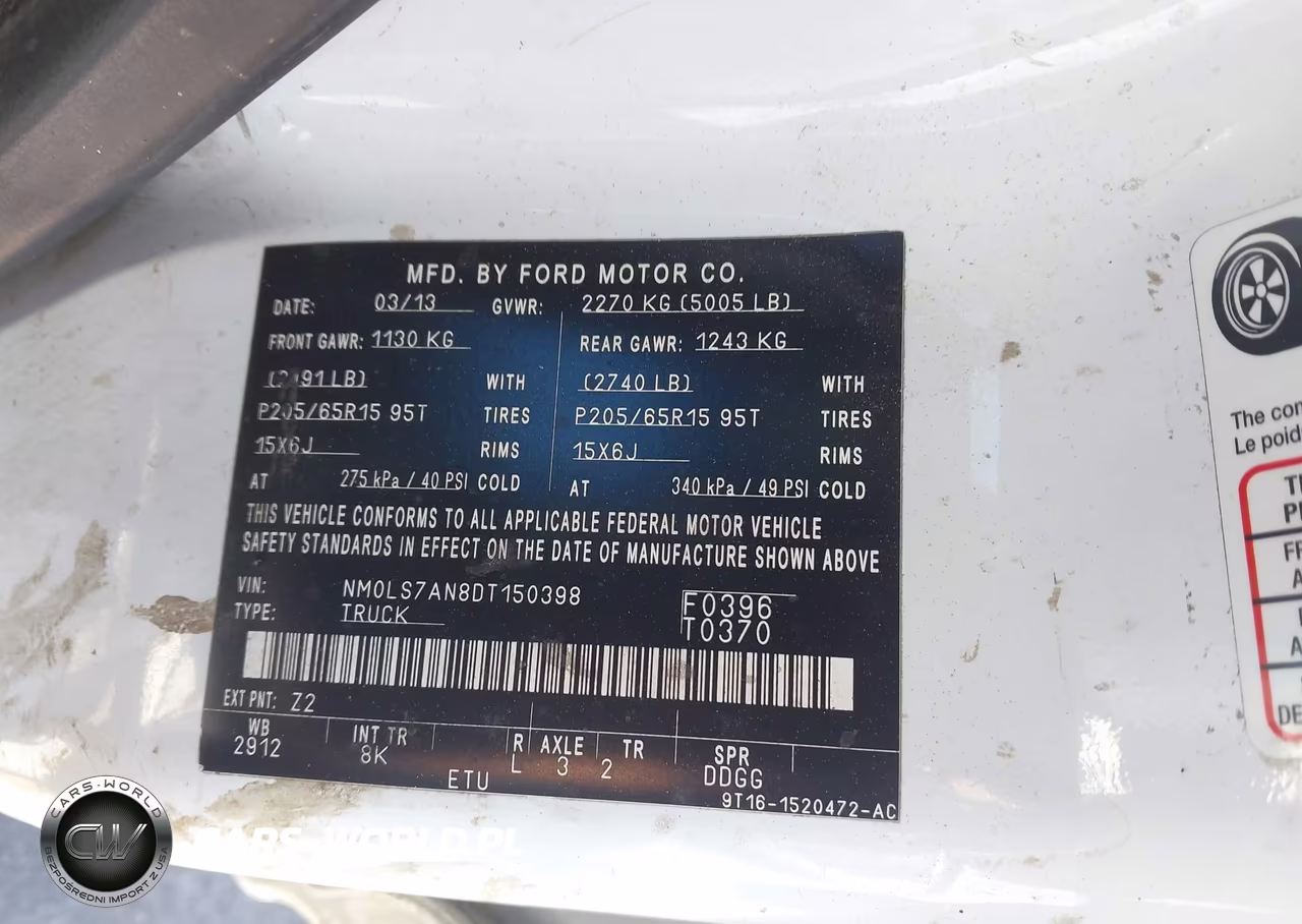 2013 Ford Transit Connect Xl VIN:NM0LS7AN8DT150398 - 9