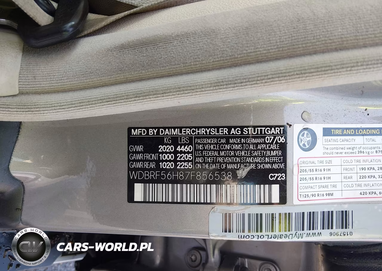 2007 Mercedes-Benz C 350 Luxury-Sport VIN:WDBRF56H87F856538 - 9