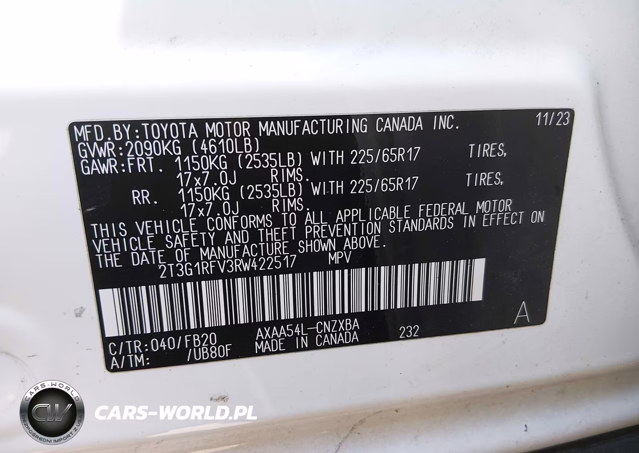 2024 Toyota Rav4 Le VIN:2T3G1RFV3RW422517 - 9