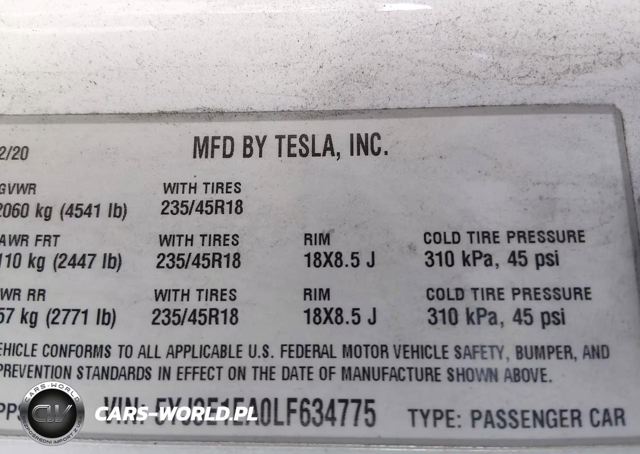 2020 Tesla Model 3 Standard Range Plus Rear-Wheel Drive-Standard Range Rear-Wheel Drive VIN:5YJ3E1EA0LF634775 - 9