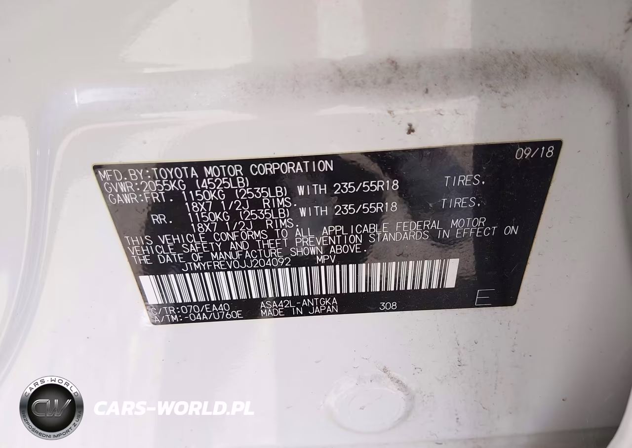 2018 Toyota Rav4 Limited VIN:JTMYFREV0JJ204092 - 9