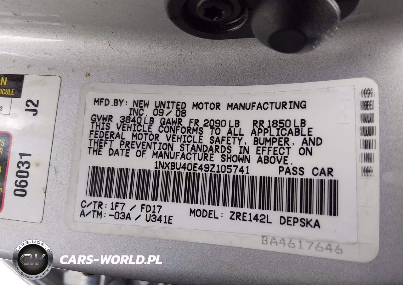 2009 Toyota Corolla S VIN:1NXBU40E49Z105741 - 9