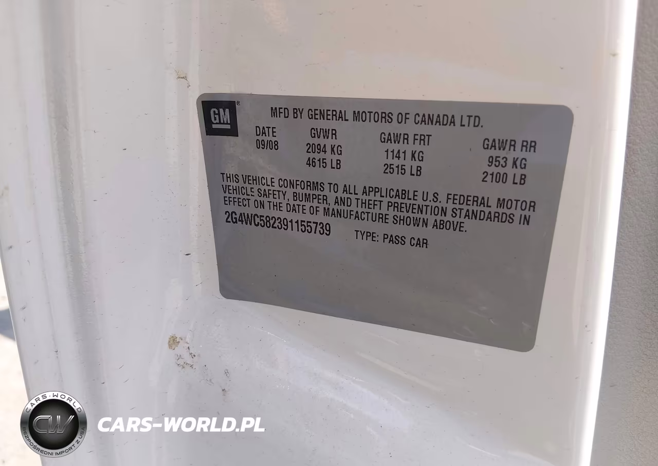 2009 Buick Lacrosse Cx VIN:2G4WC582391155739 - 9