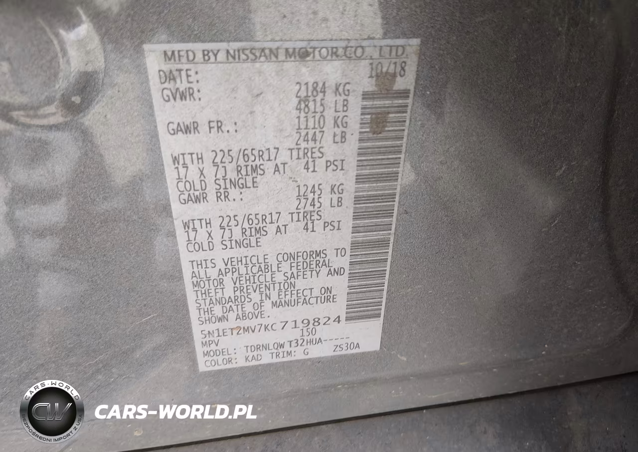 2019 Nissan Rogue Hybrid Sv VIN:5N1ET2MV7KC719824 - 9