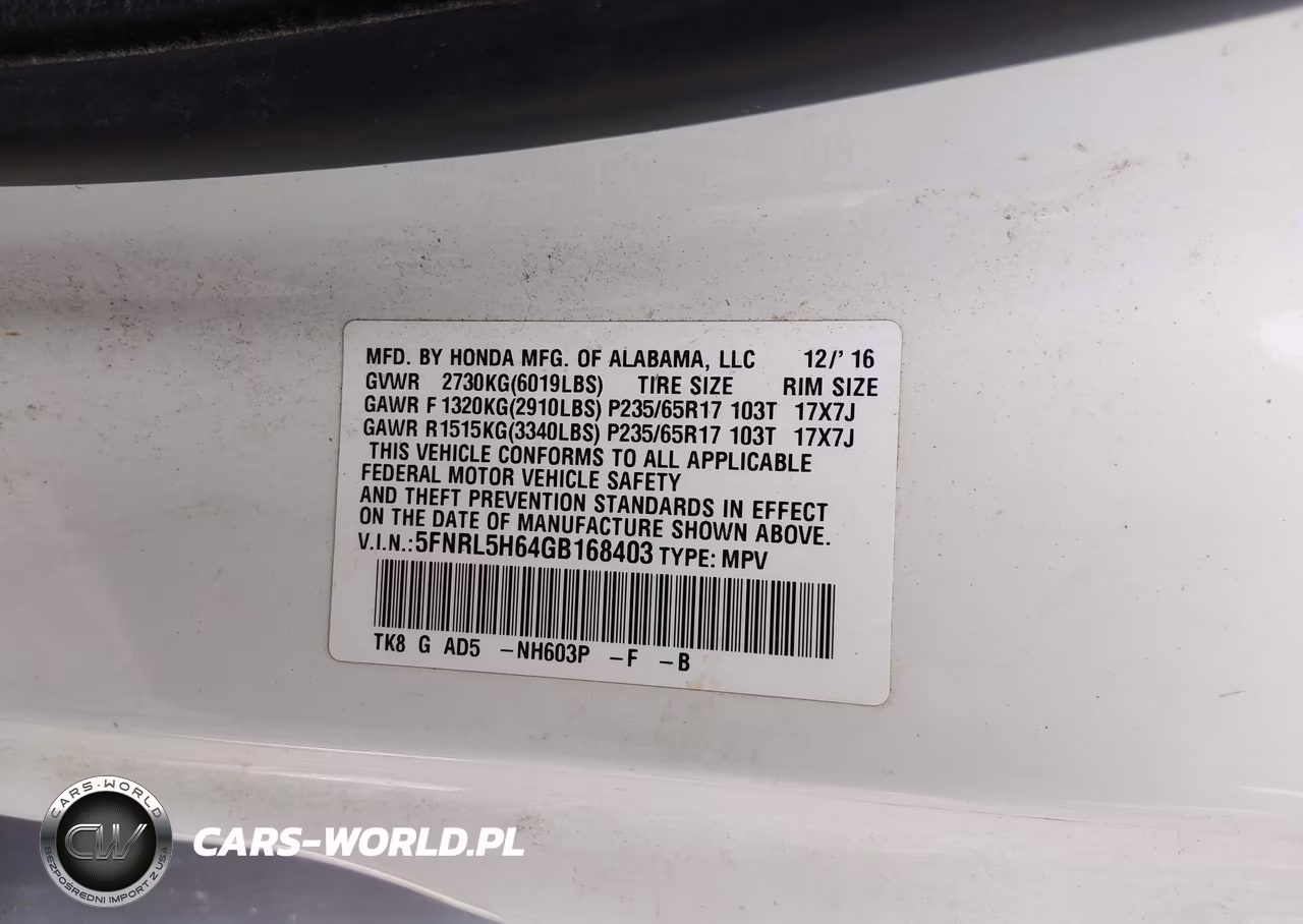 2016 Honda Odyssey Ex-L VIN:5FNRL5H64GB168403 - 9