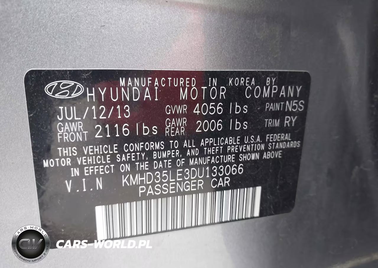 2013 Hyundai Elantra Gt VIN:KMHD35LE3DU133066 - 9
