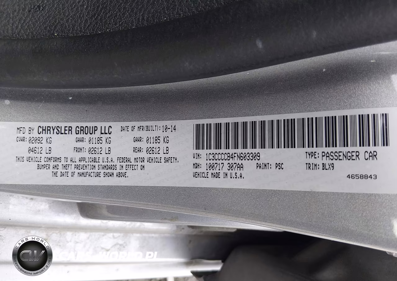 2015 Chrysler 200 C VIN:1C3CCCCB4FN603309 - 9