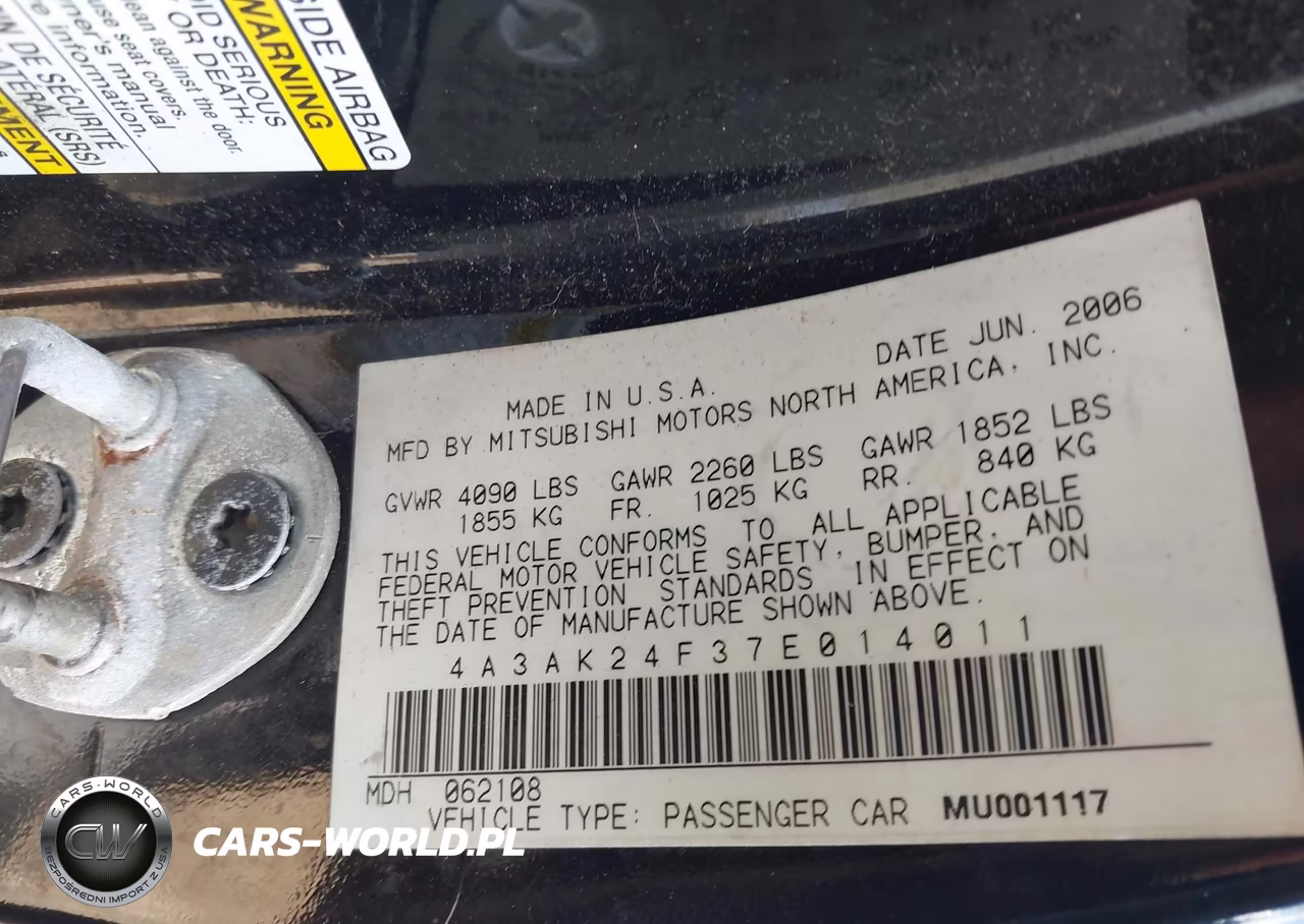 2007 Mitsubishi Eclipse Gs VIN:4A3AK24F37E014011 - 9