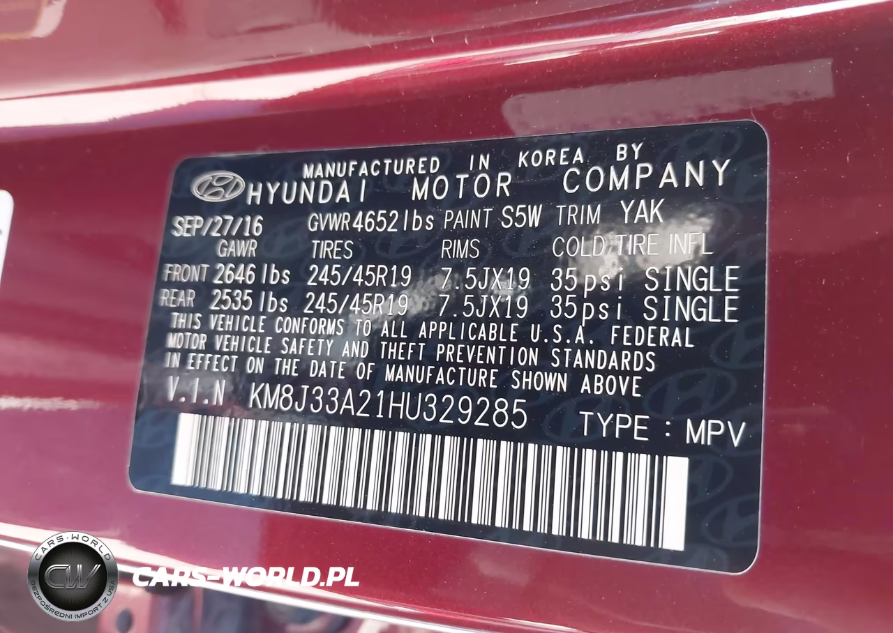 2017 Hyundai Tucson Limited VIN:KM8J33A21HU329285 - 9