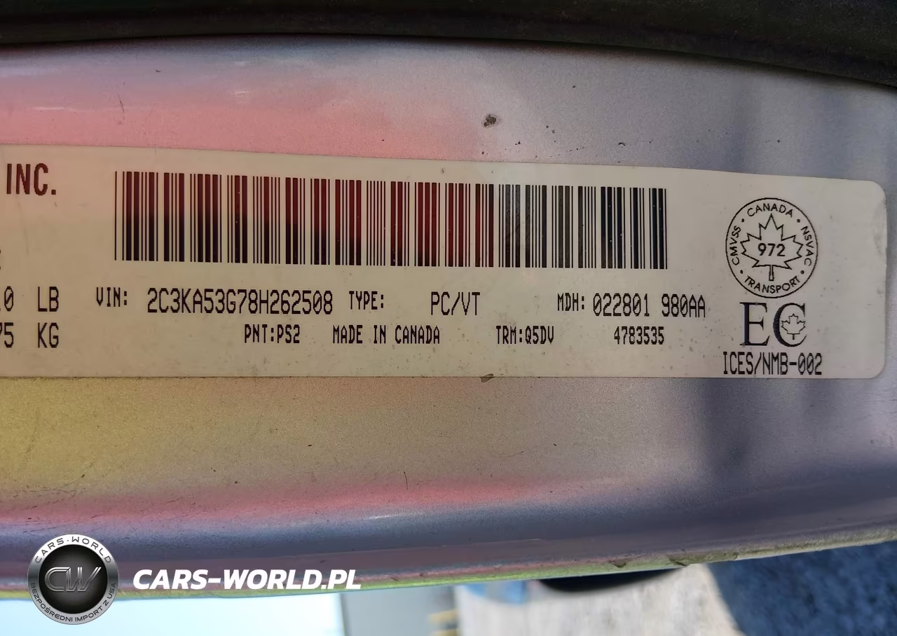 2008 Chrysler 300 Touring VIN:2C3KA53G78H262508 - 9