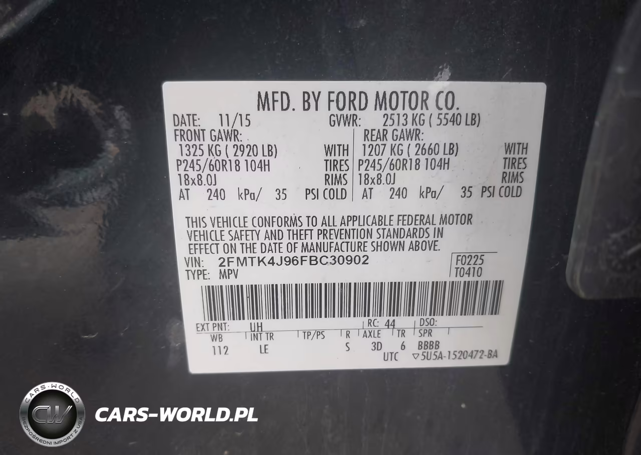 2015 Ford Edge Sel VIN:2FMTK4J96FBC30902 - 9
