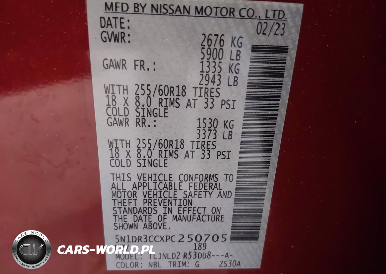 2023 Nissan Pathfinder Sl 4Wd VIN:5N1DR3CCXPC250705 - 9