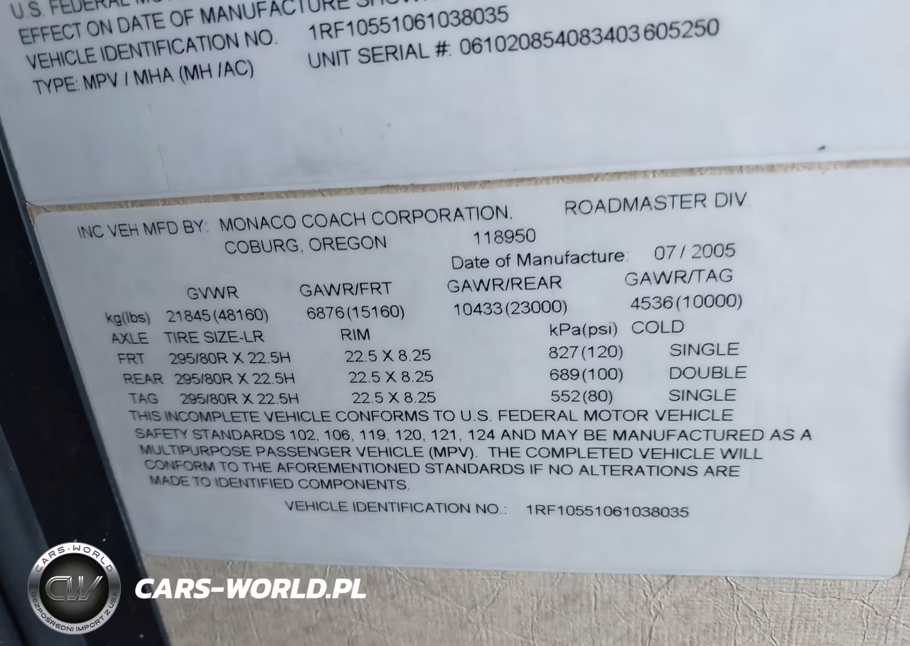 2006 Roadmaster Rail Monocoque VIN:1RF10551061038035 - 9