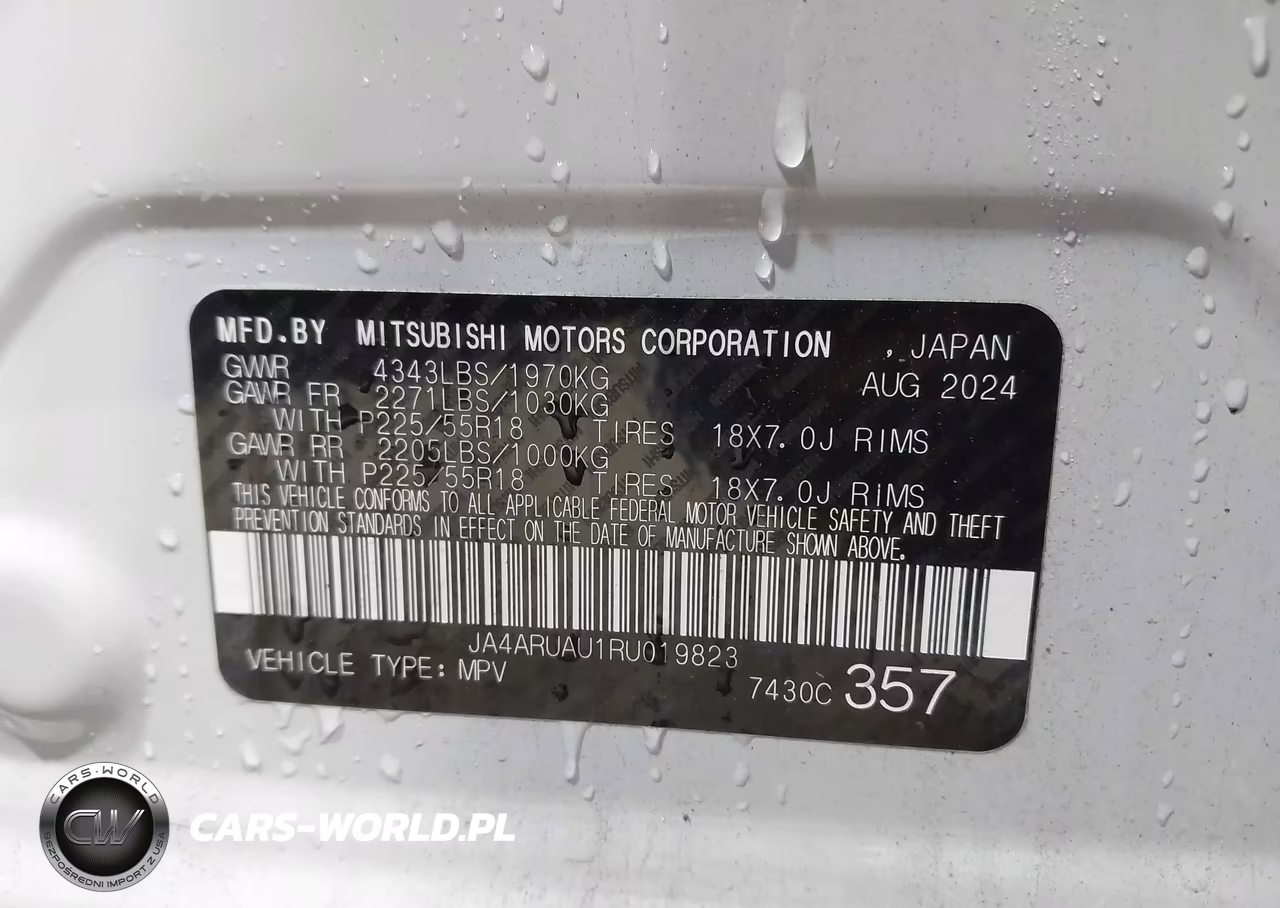 2024 Mitsubishi Outlander Sport 2.0 Ralliart Awc VIN:JA4ARUAU1RU019823 - 9