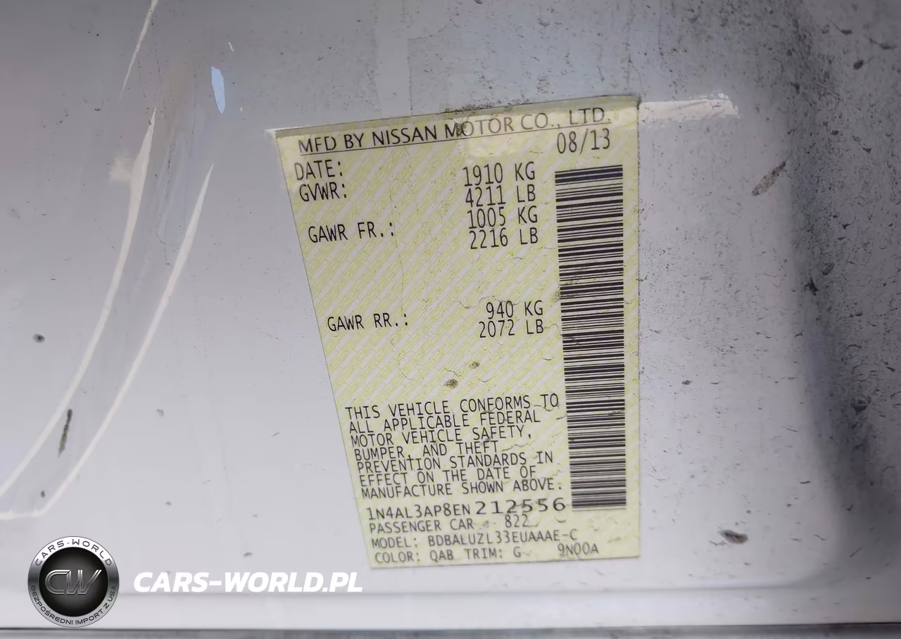 2014 Nissan Altima 2.5 Sv VIN:1N4AL3AP8EN212556 - 9